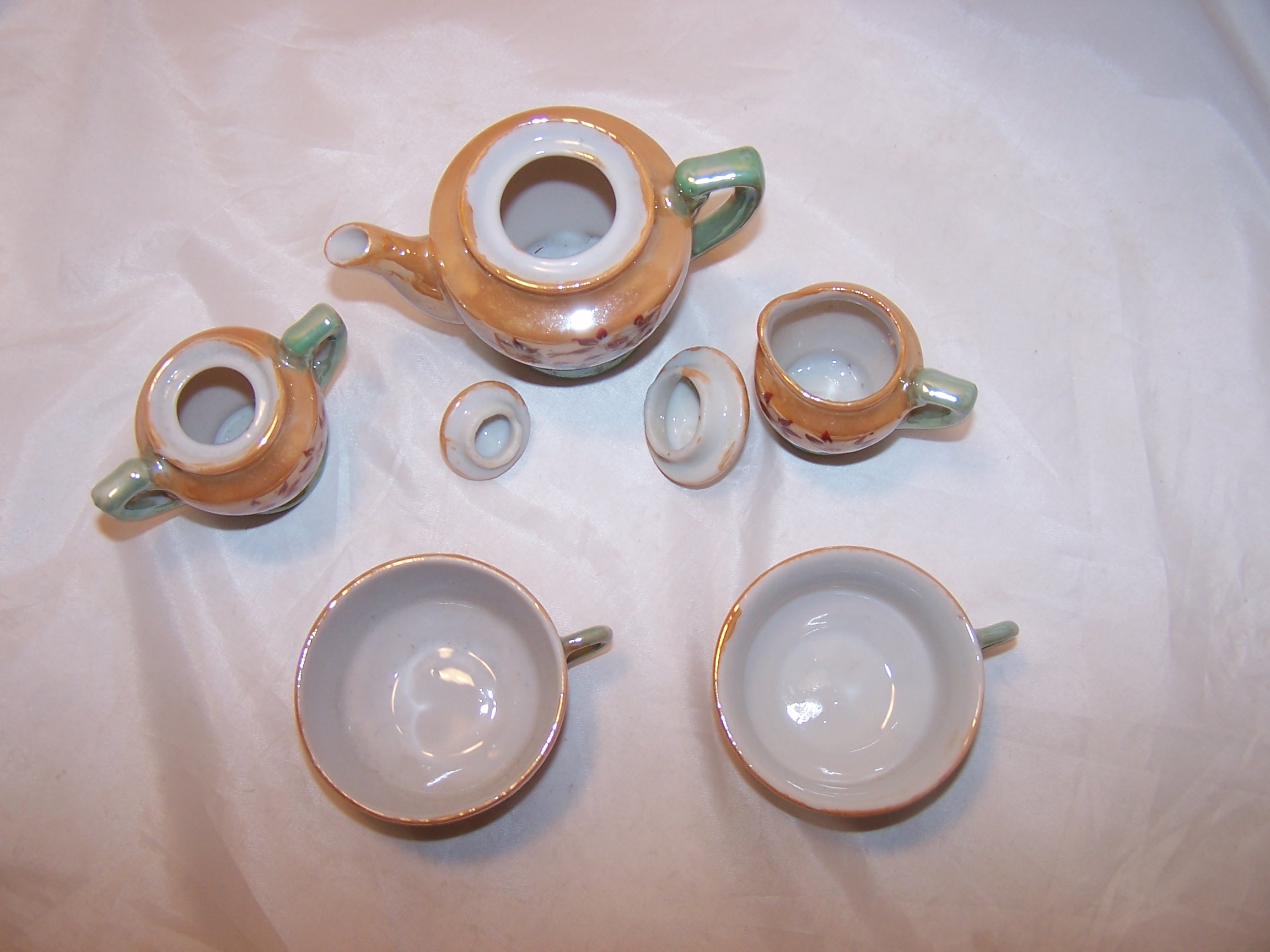 Image 5 of Miniature Tea Set, Lusterware, Japan, Vintage