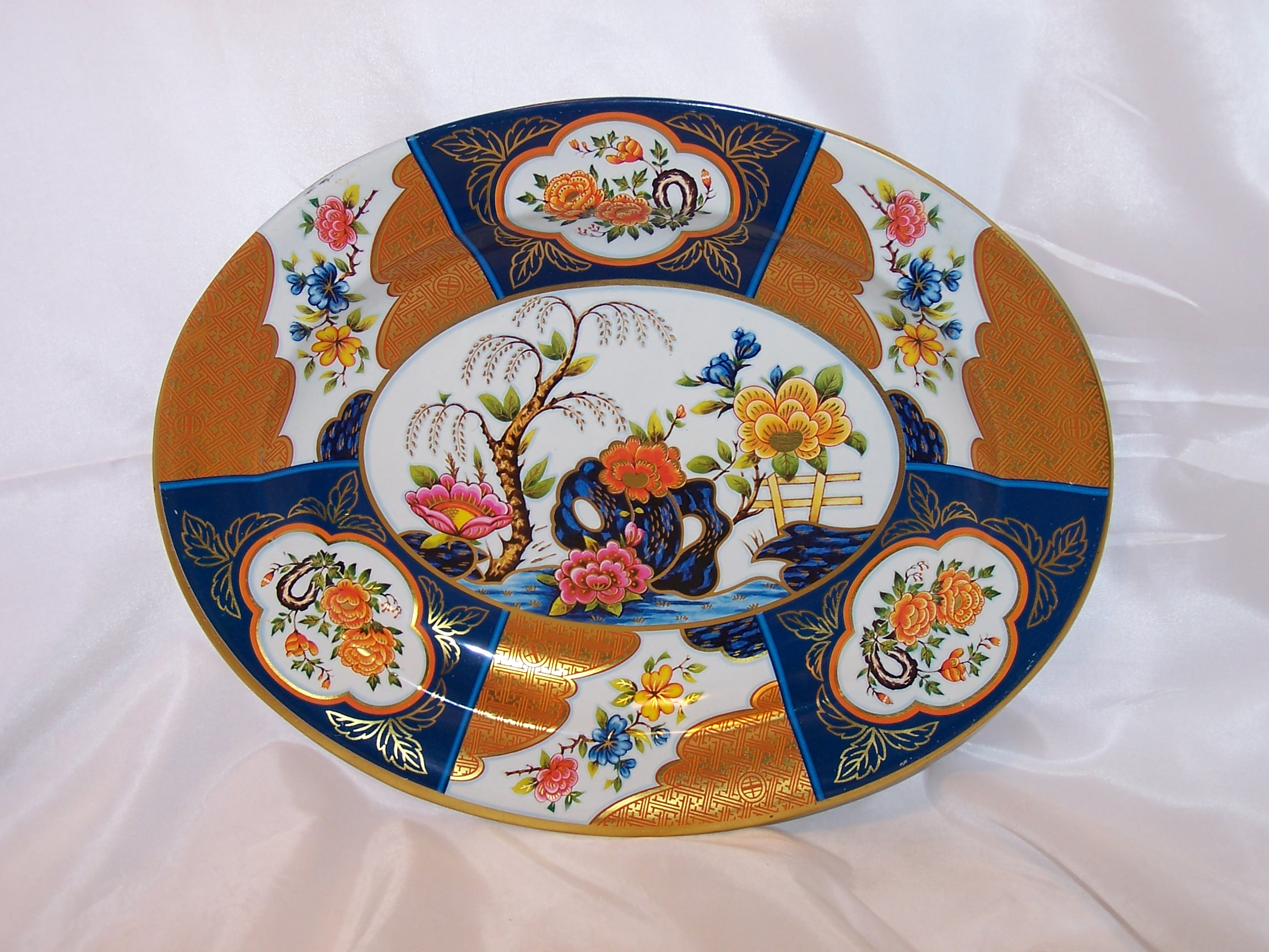 Decorative Wall Hanging Tin Tray, Oriental Style, Daher, England