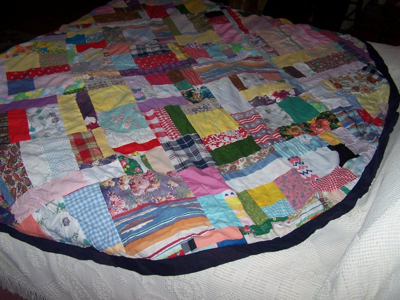 Round Patchwork Tablecloth, Lg