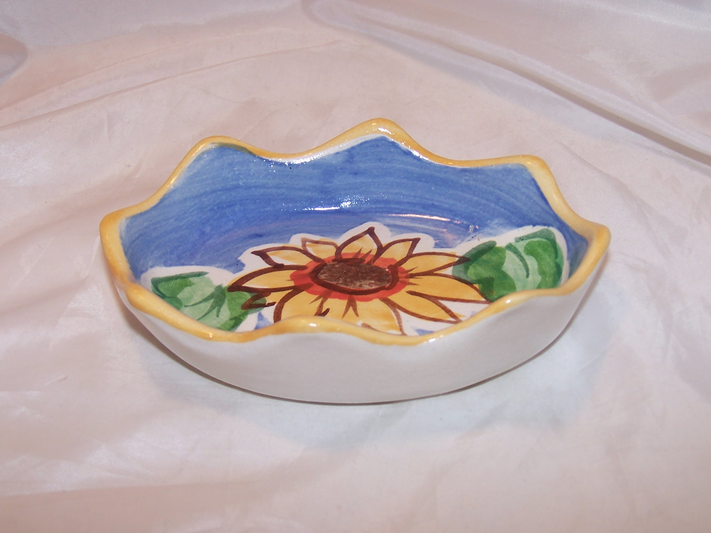 Image 1 of Fioriware Soap Dish Sunflower Handcrafted Ohio