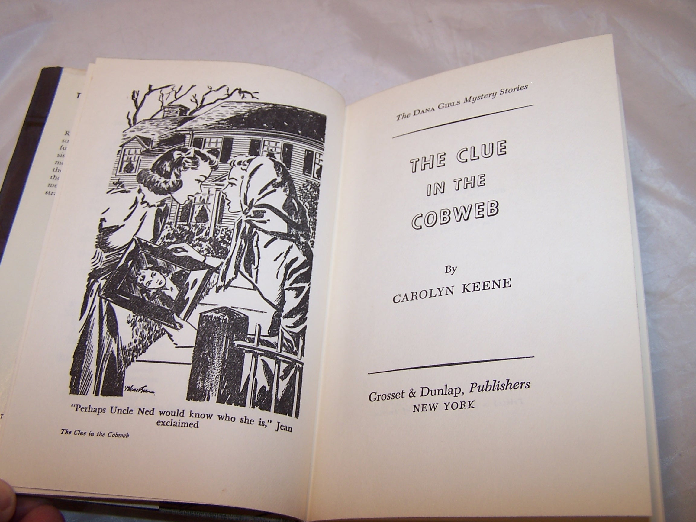 Image 3 of Dana Girls The Clue in the Cobweb, Carolyn Keene, w Dust Jacket