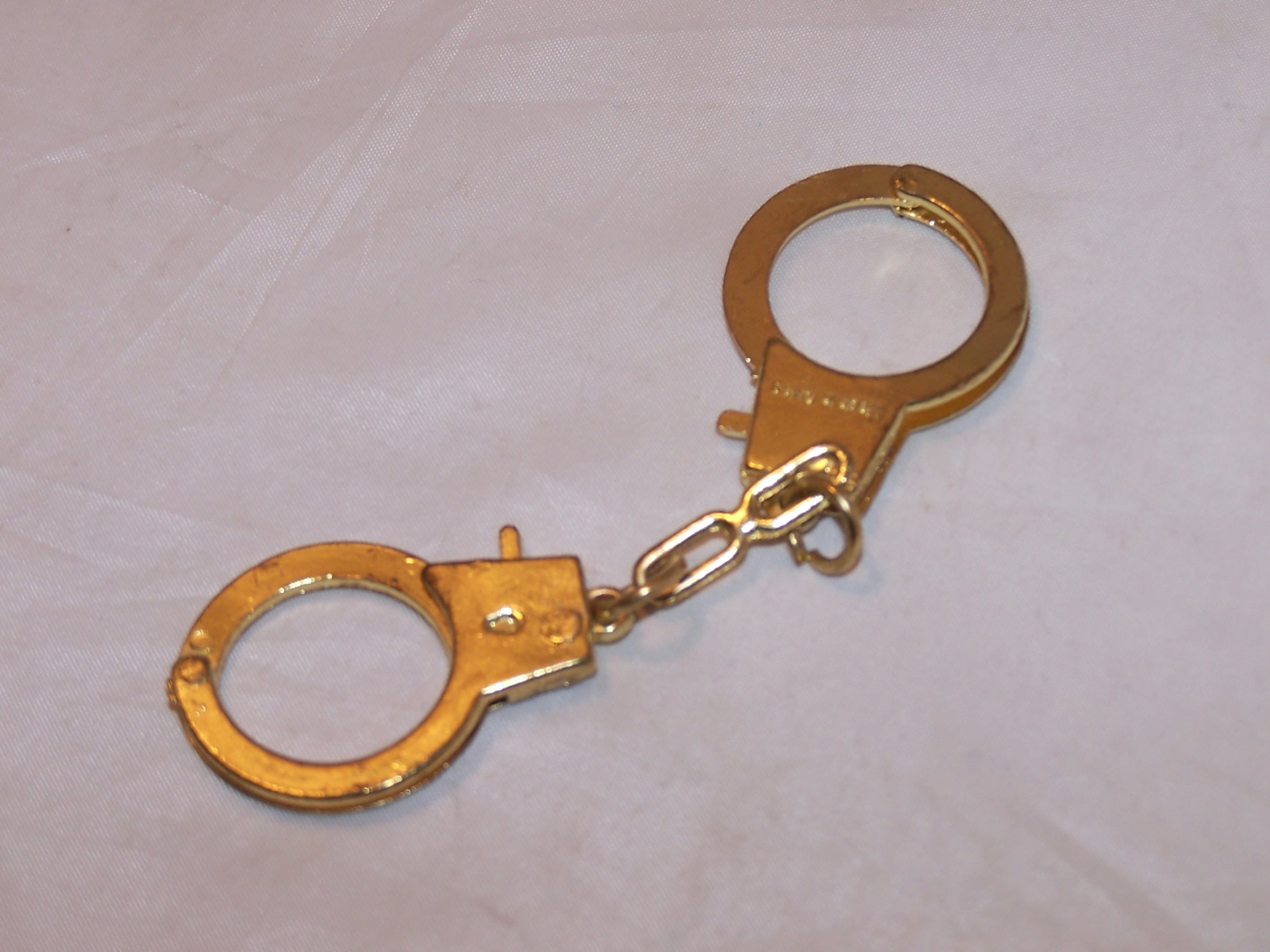 Miniature Gold Handcuffs