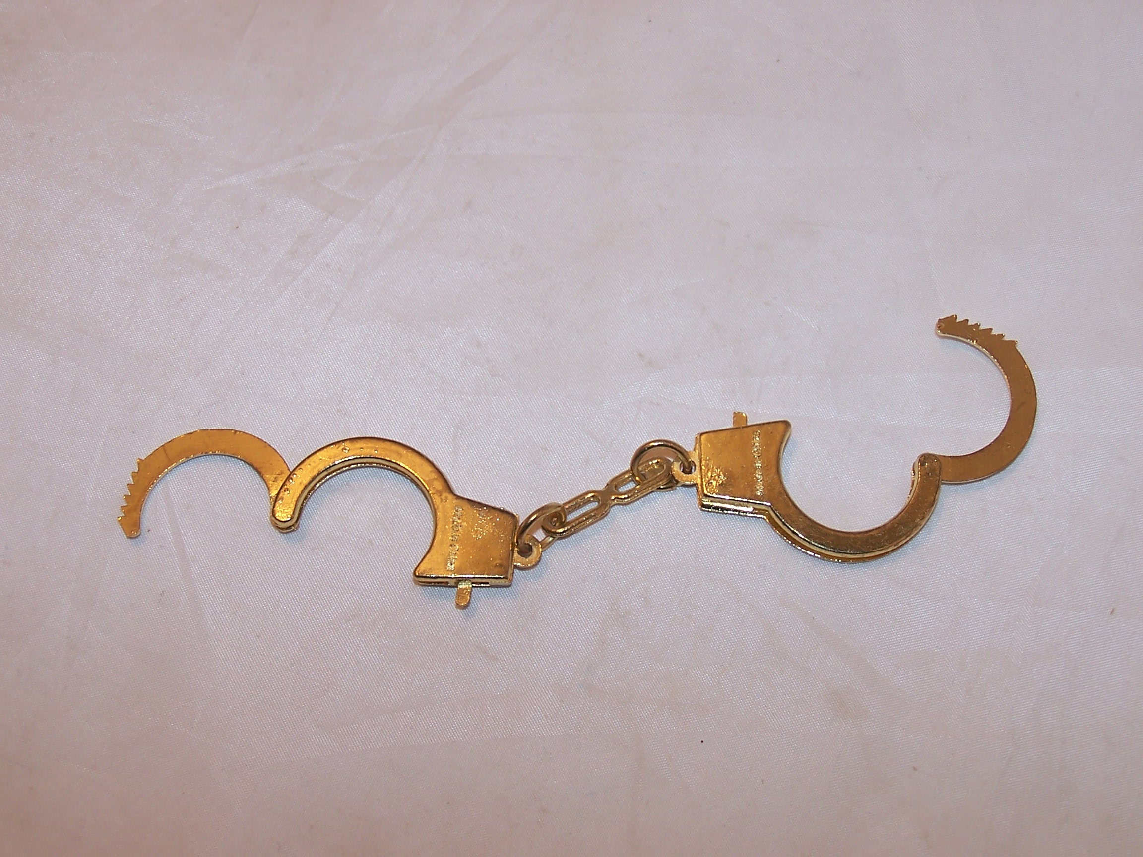 Image 1 of Handcuffs, Miniature Gold, Metal
