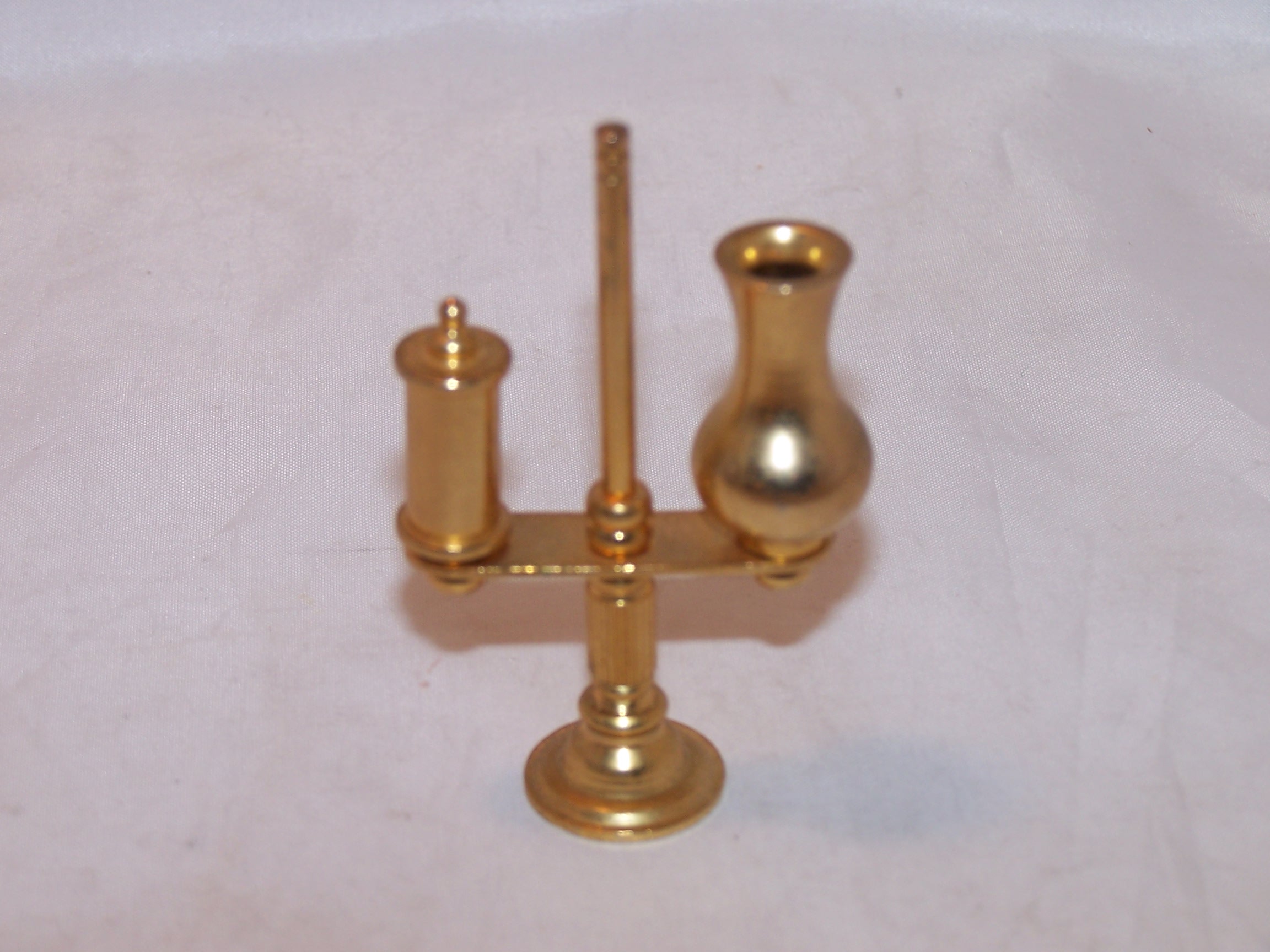 Image 2 of Dollhouse Brass Lamp, Miniature Lamp