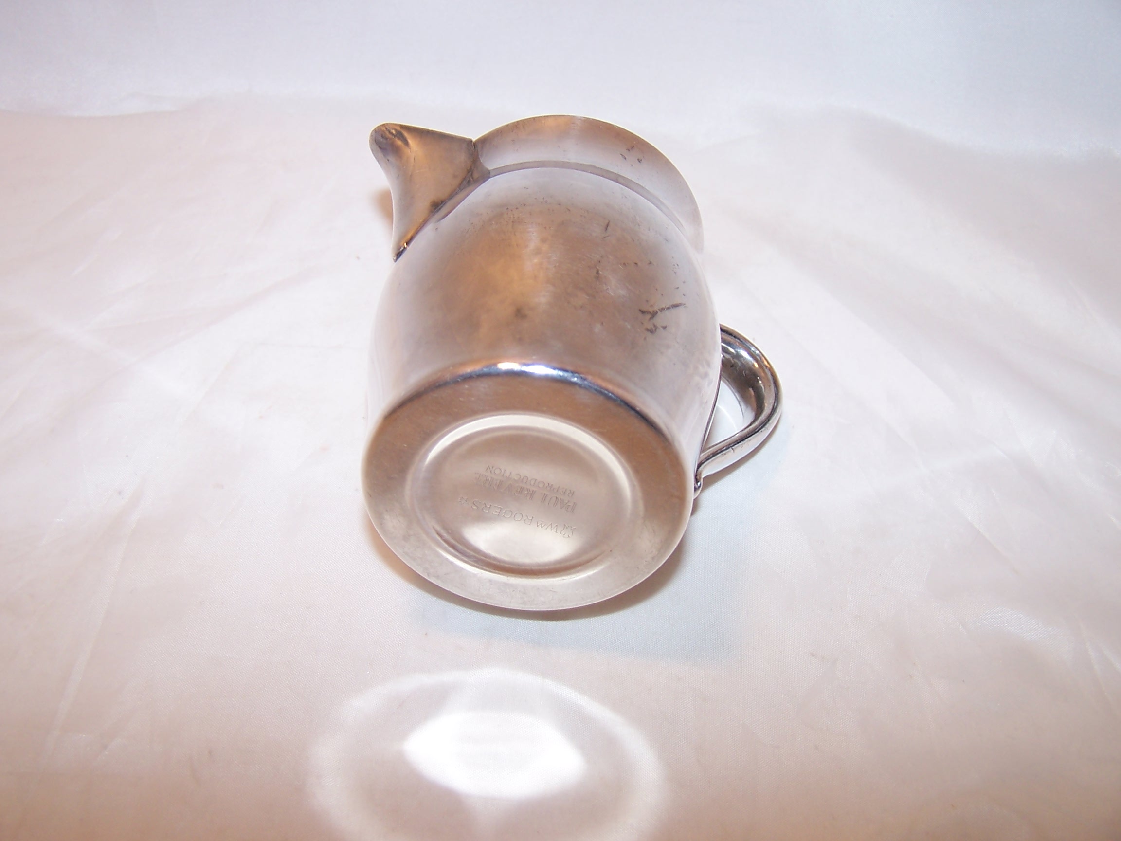 Image 3 of Paul Revere Silverplate Creamer, Reproduction, William Rogers