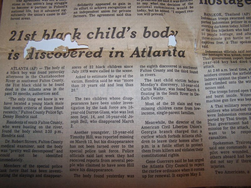 Atlanta Child Murders Coverage