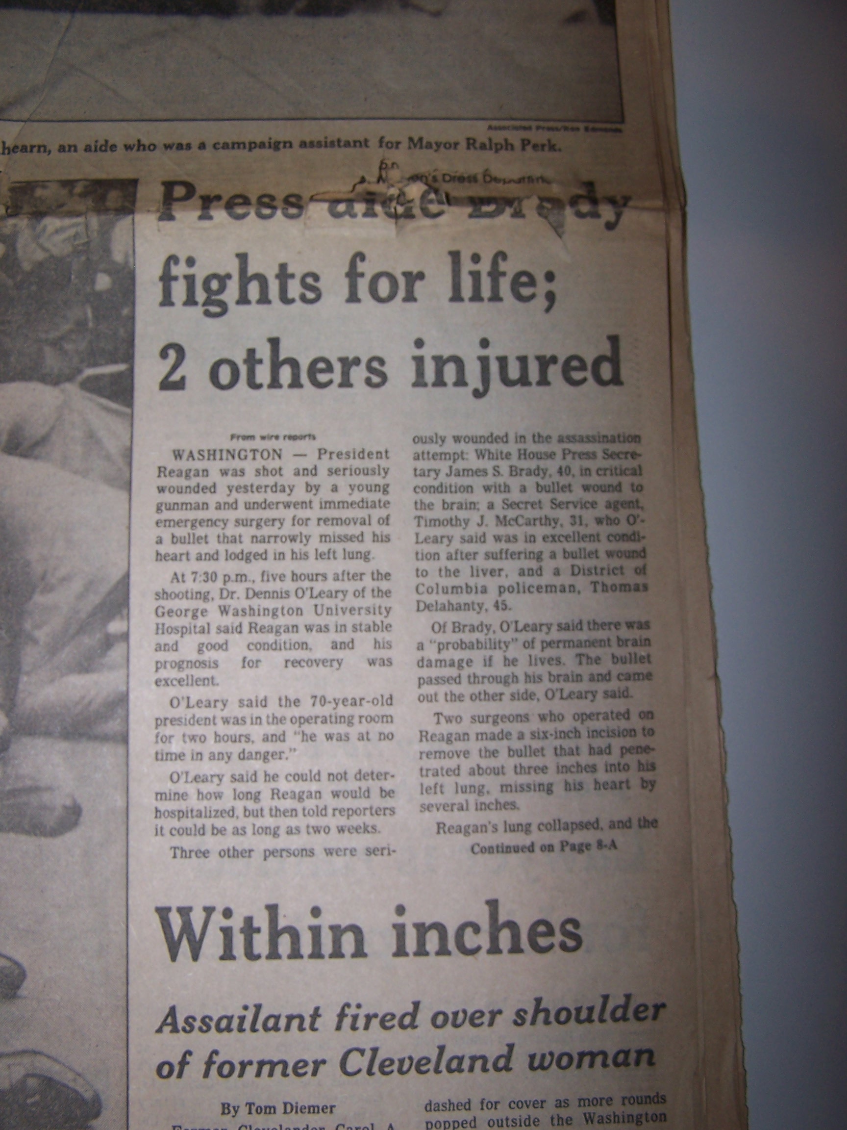 Image 6 of Gunman Wounds Reagan, 1981, Cleveland Plain Dealer