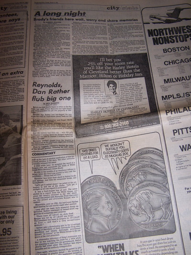 Image 3 of Reagan Jokes Through Night, 1981, Cleveland Press