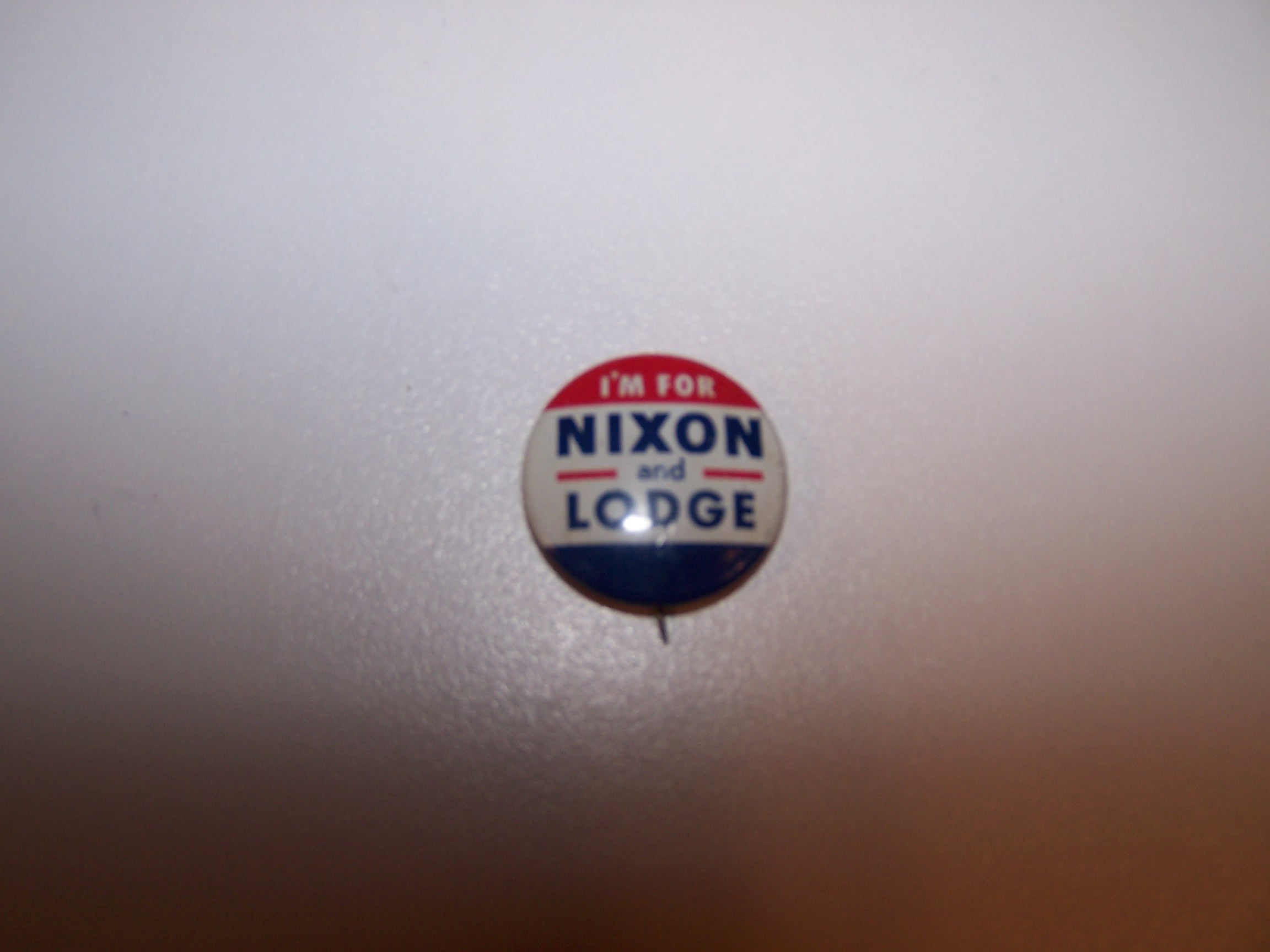 Image 1 of I'm For Nixon and Lodge Election Pin, Button, Original