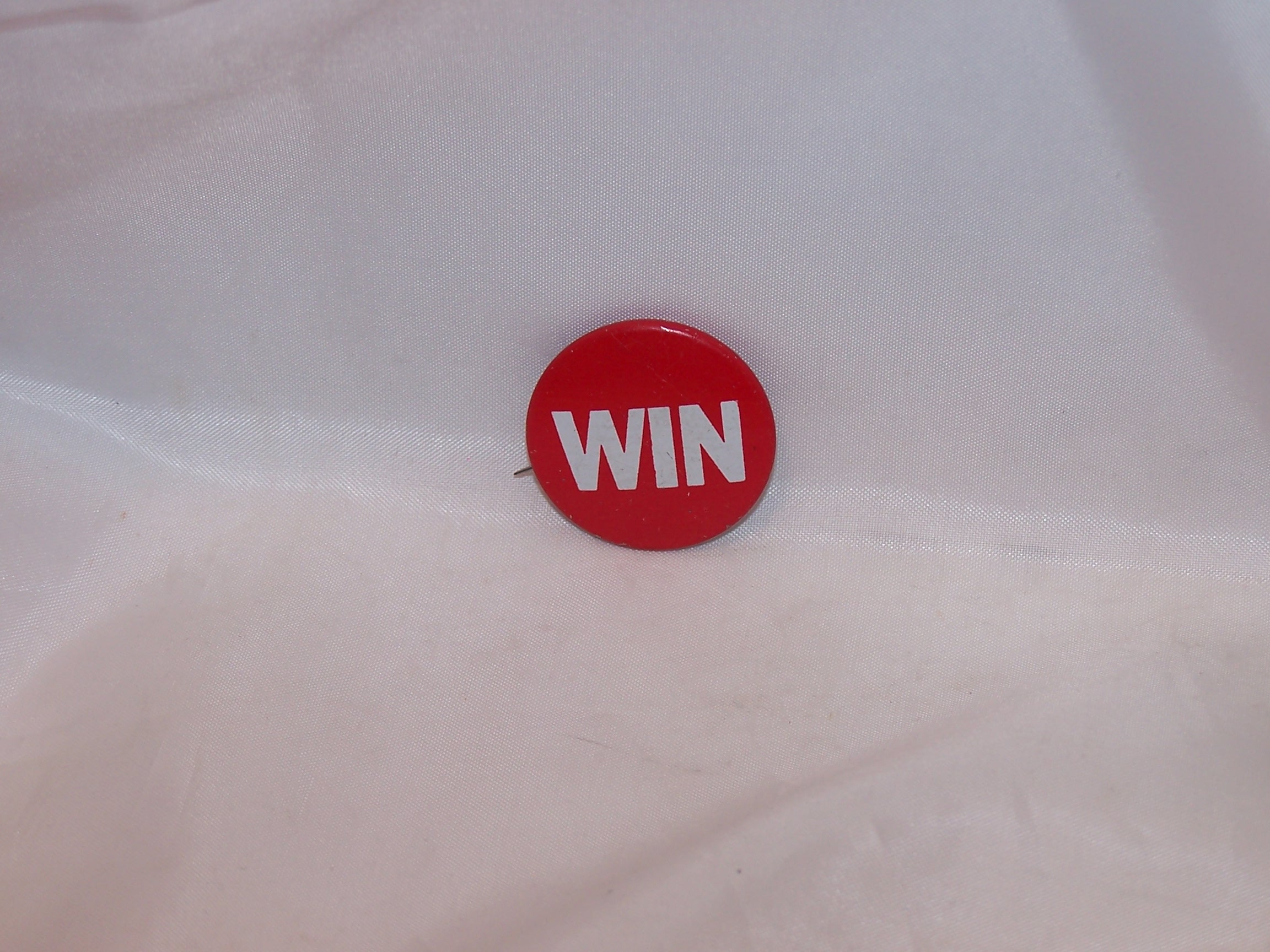 WIN Pinback Button, 1974