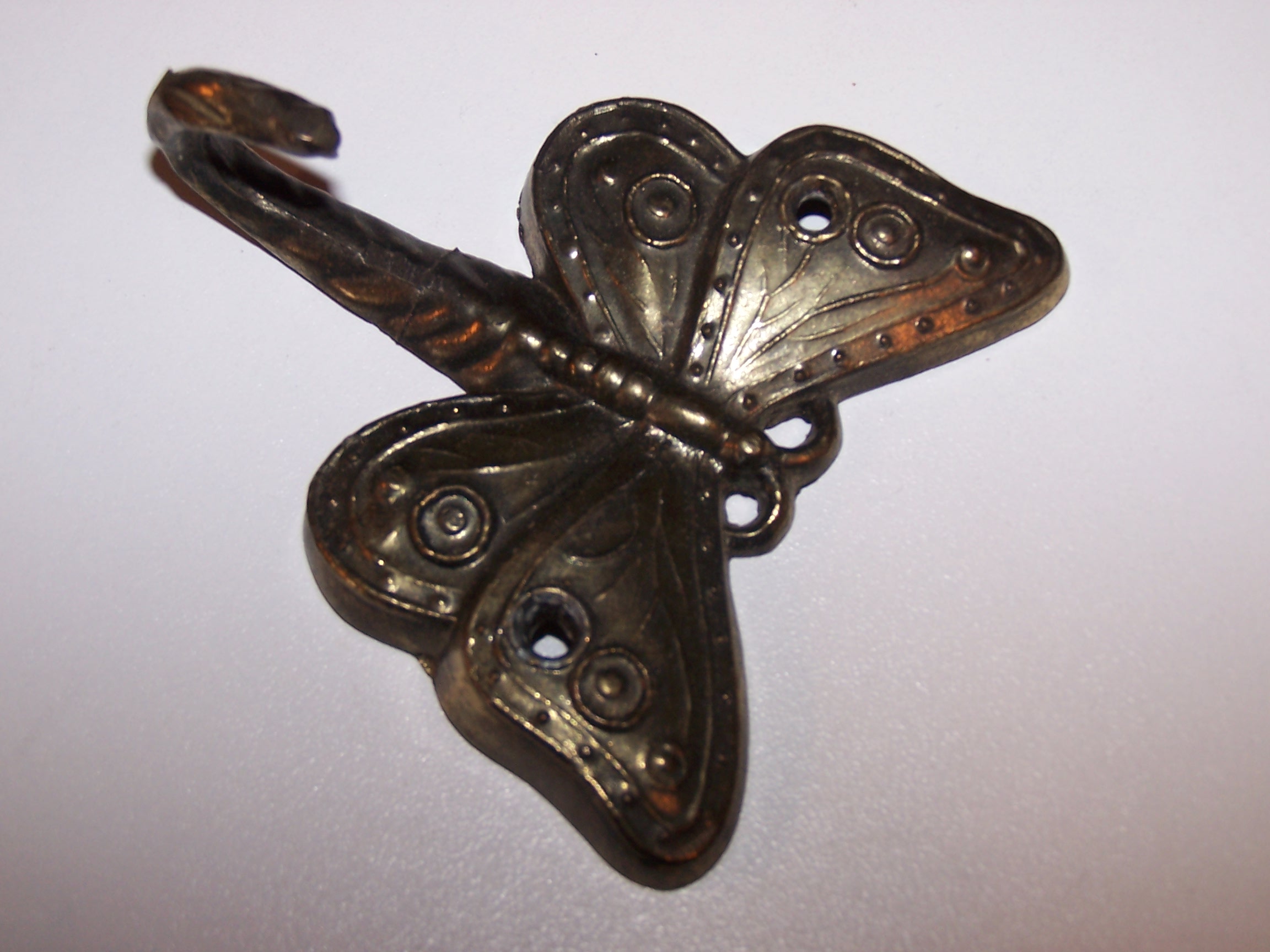 Image 2 of Butterfly Hook, Brass, Detailed