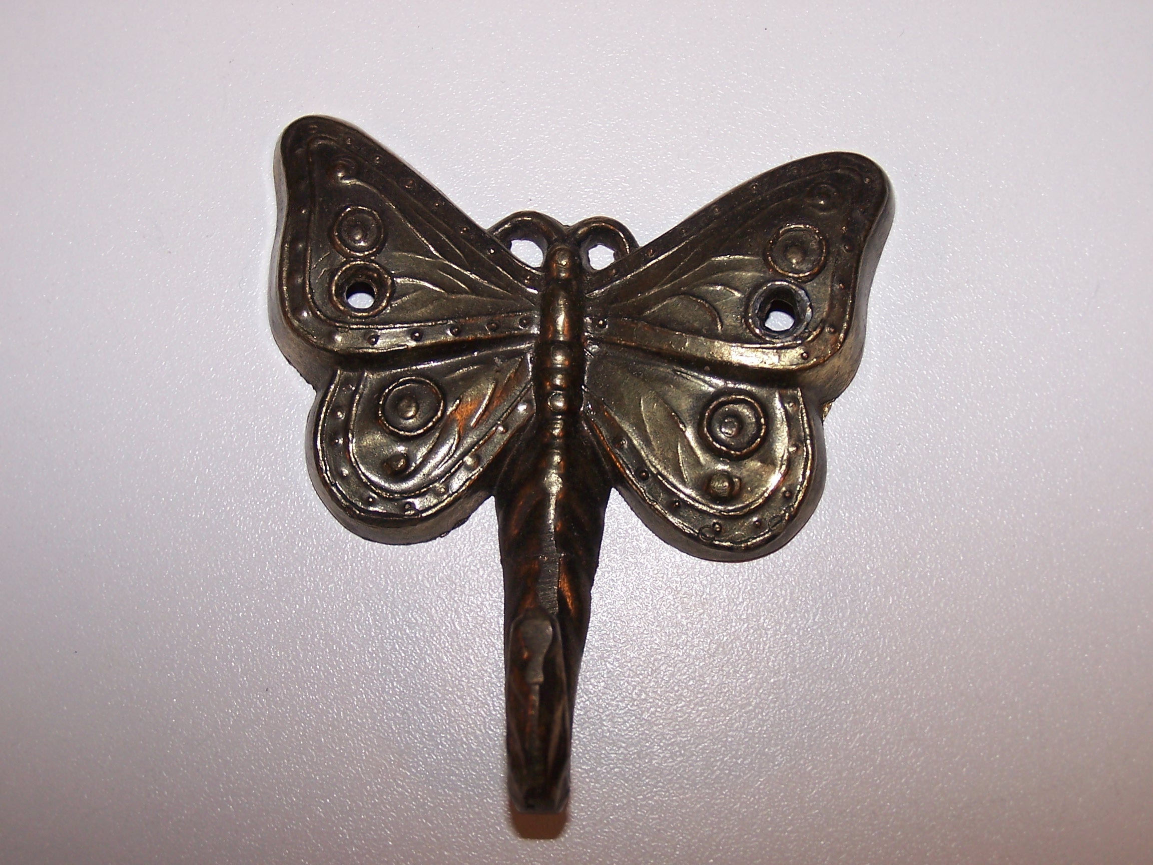 Image 4 of Butterfly Hook, Brass, Detailed