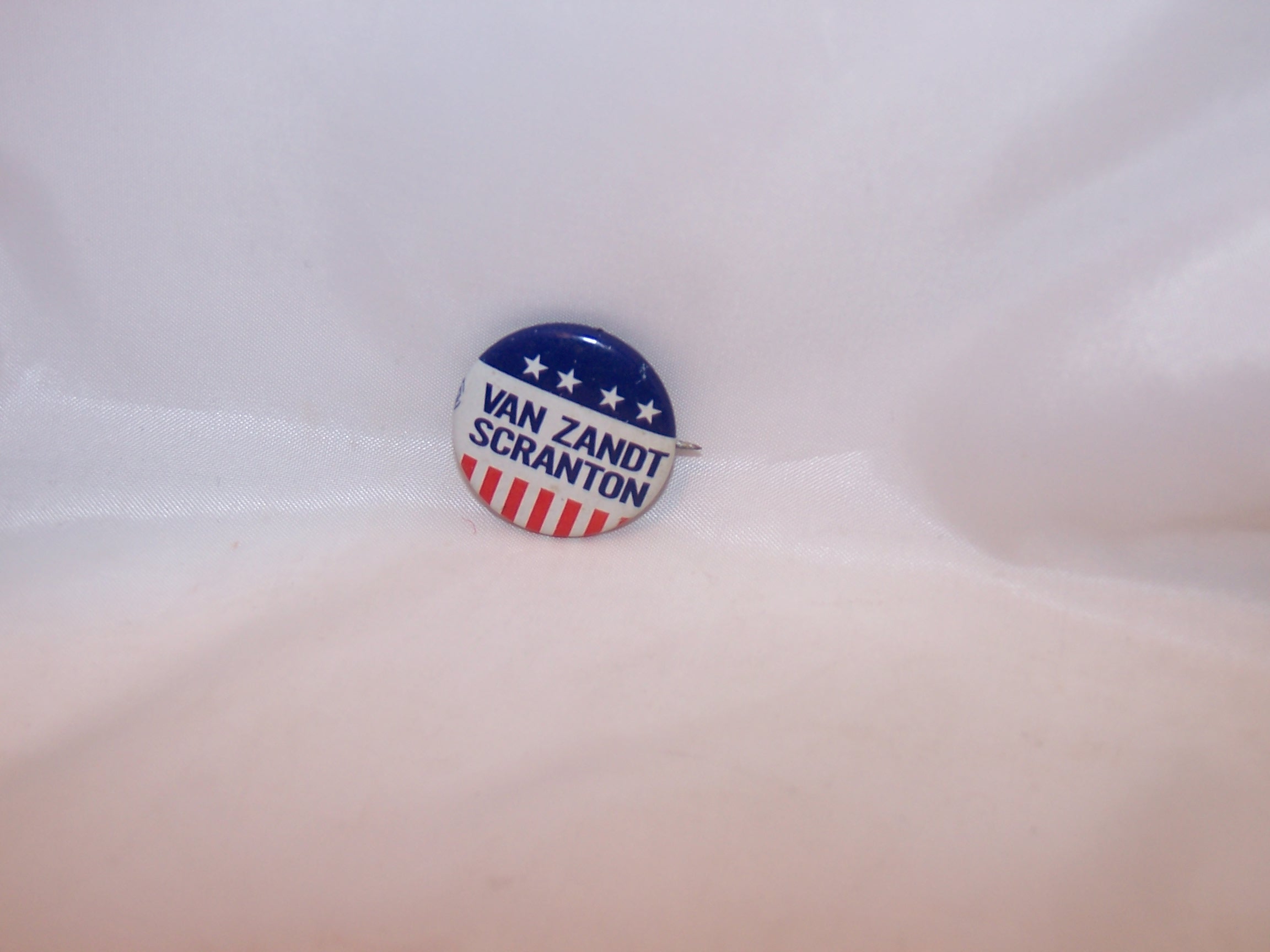 Van Zandt Scranton Election Pinback Button, 1962, Original 