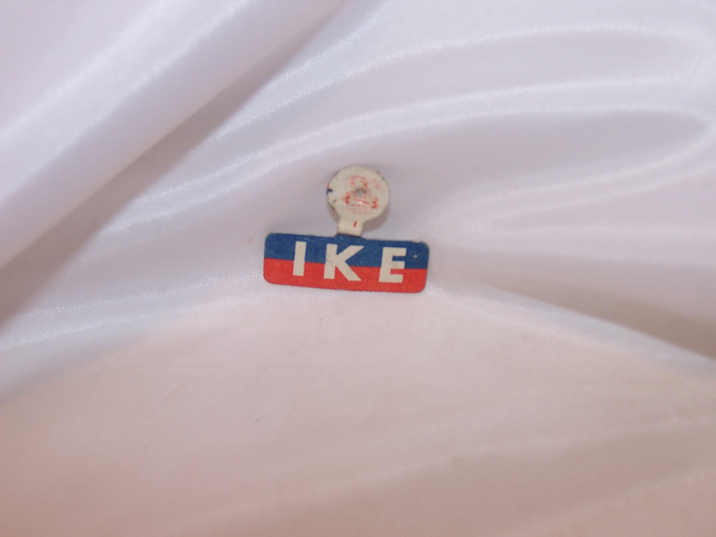 Ike Foldover Tab, Metal, Election, Original 