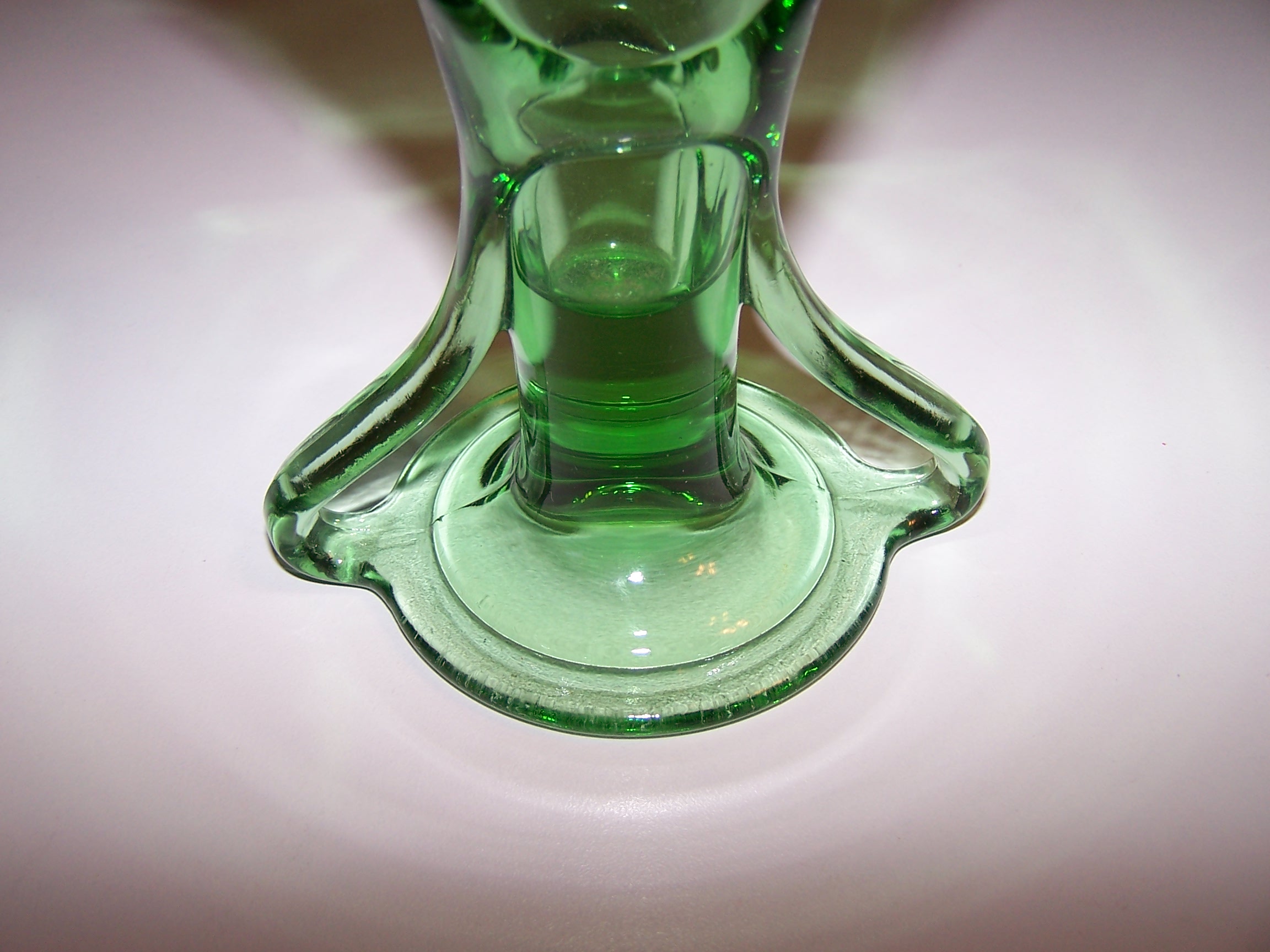 Fostoria Tut Vase 2288, Elegant Green Glass, ca 1925