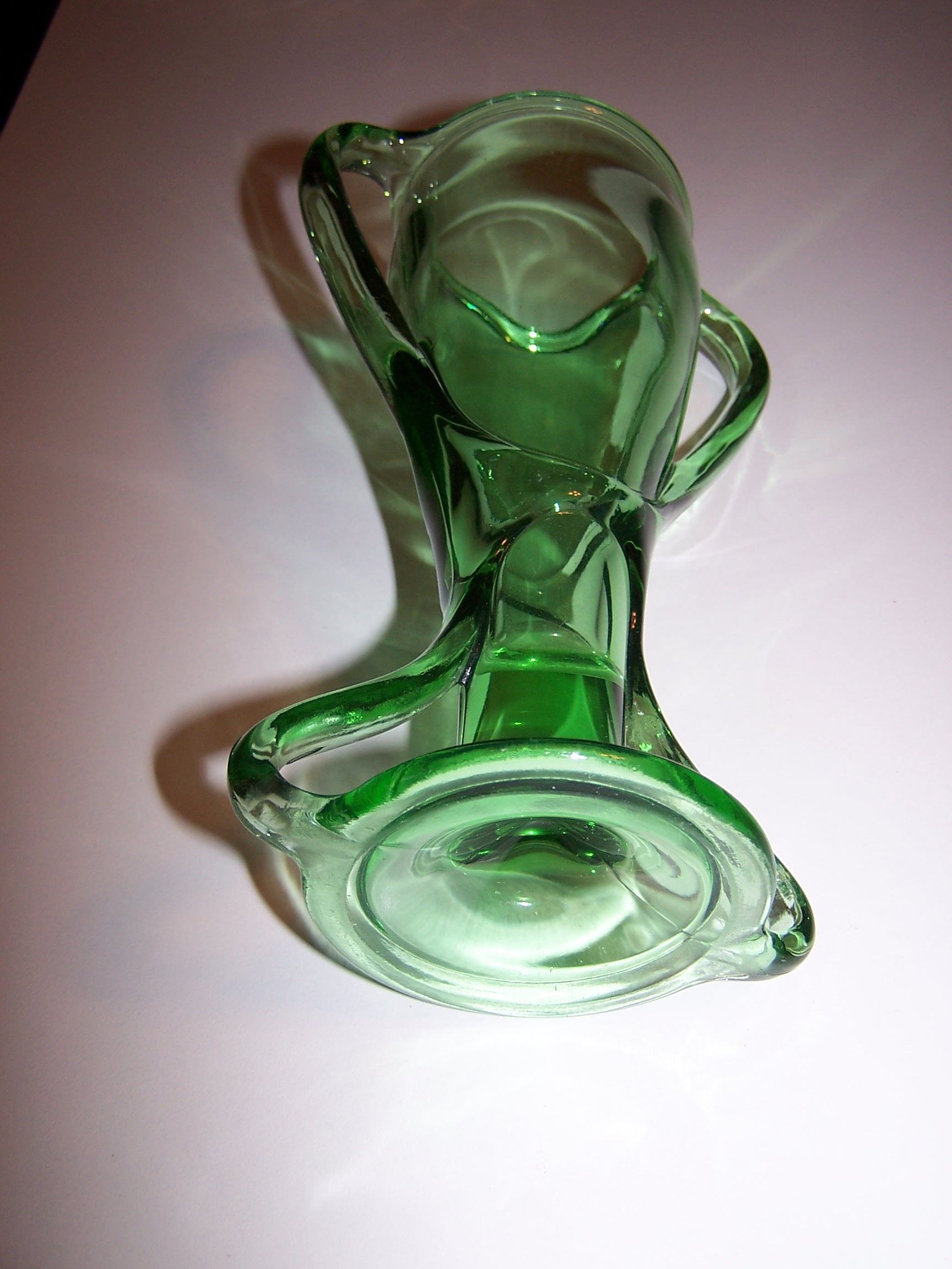 Fostoria Tut Vase 2288, Elegant Green Glass, ca 1925