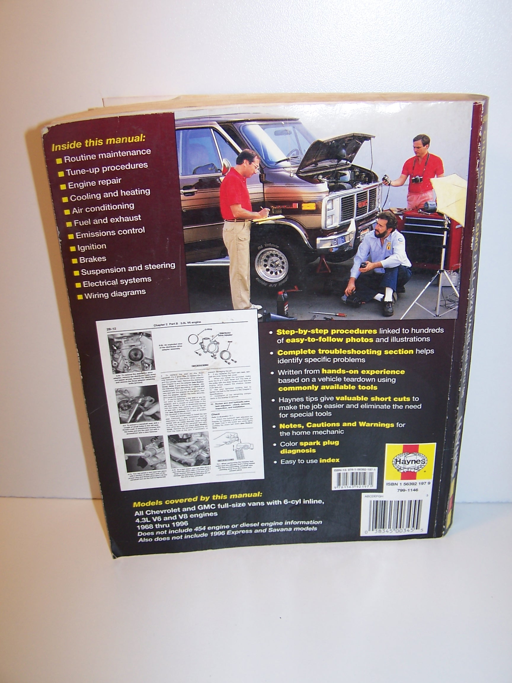 Image 8 of Haynes Chevrolet, GMC Full Size Van Repair Manual, 1968 to 1996