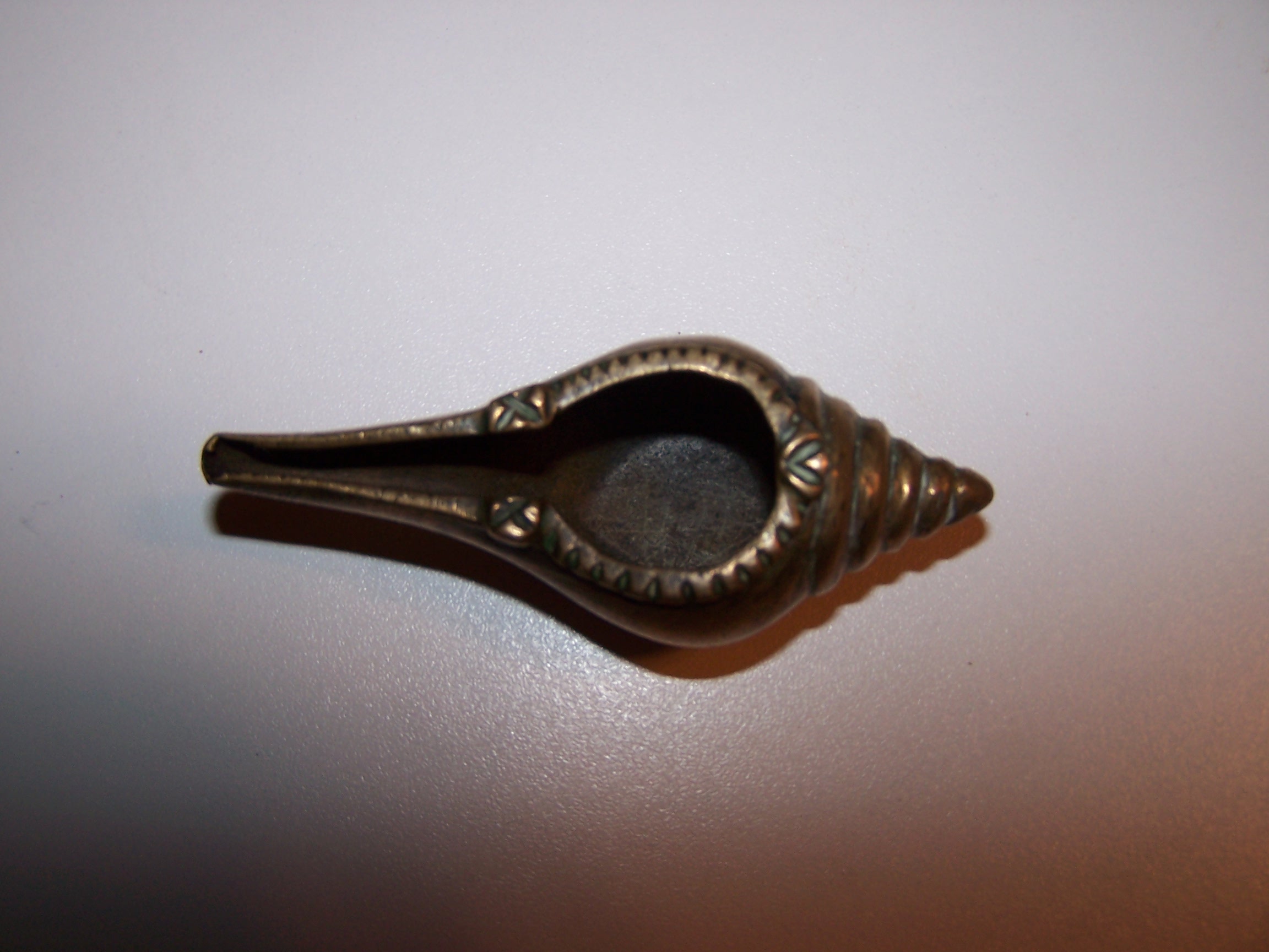Image 4 of Toothpick Holder Seashell Brass