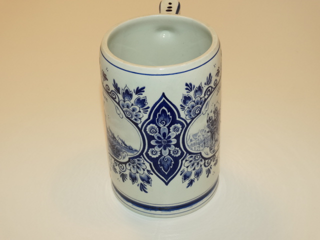 Image 3 of Heineken Delft Blue Beer Stein, Holland, Hand Painted Ceramic