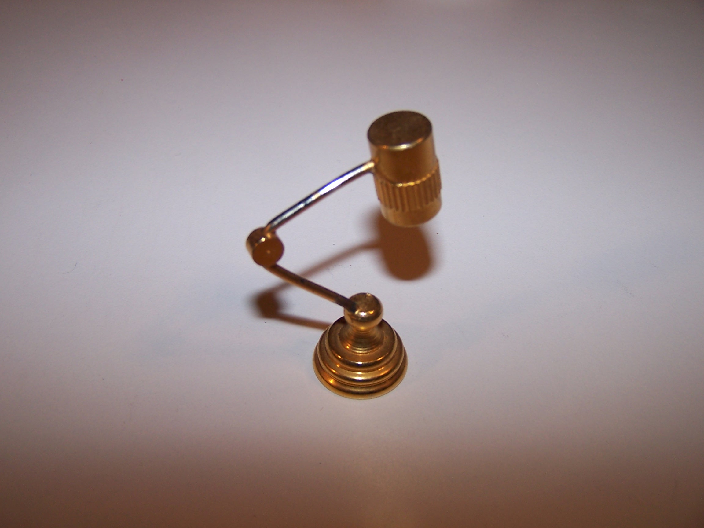 Image 2 of Dollhouse Brass Mod Desk Lamp, Miniature