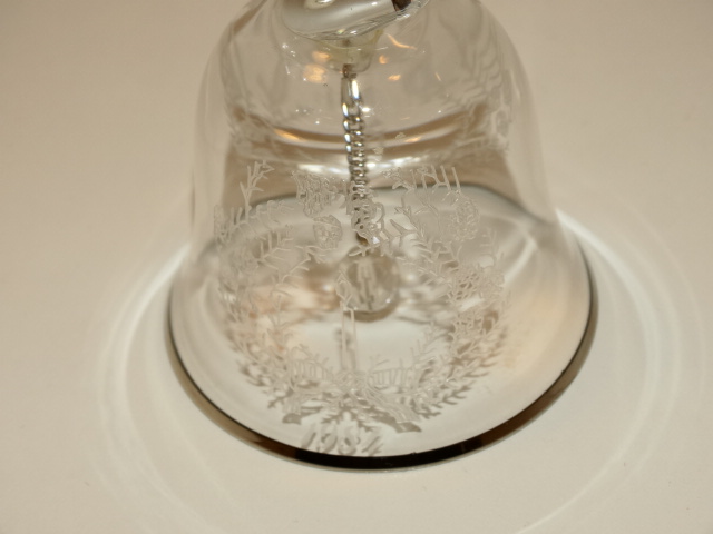 Image 1 of Lenox Crystal Bell w Wreath and Candle, 1984