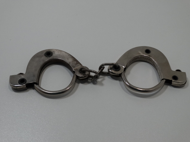 Handcuffs are Steel Gray Color