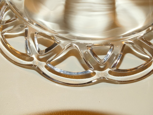 Image 9 of Imperial Glass Crocheted Crystal Bowl, Saucer, Ladle