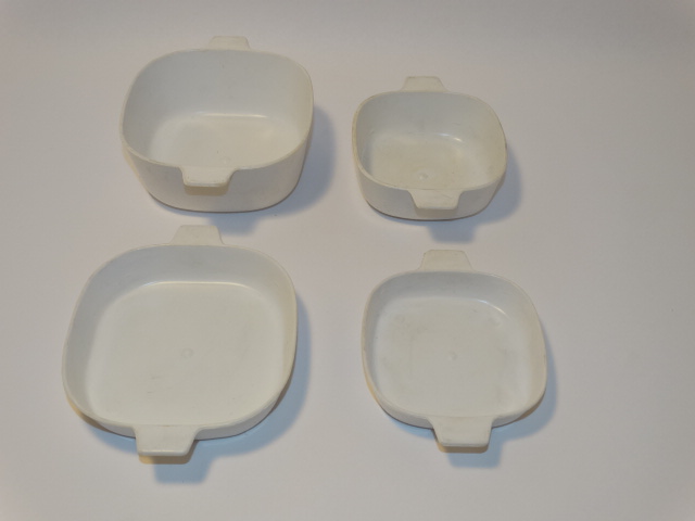 Image 4 of Toy Corningware Blue Cornflower Dishes, Childs Cookware, Plastic