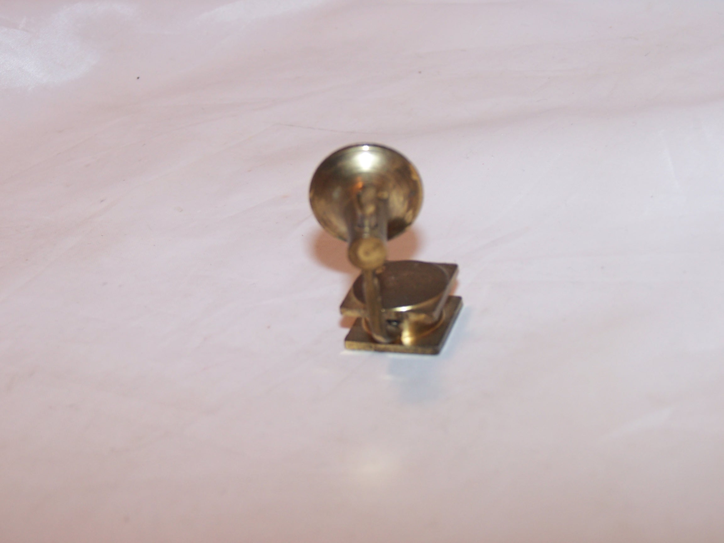 Image 1 of Dollhouse Brass Victrola Record Player, Miniature