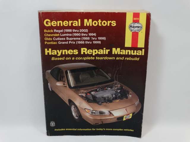 Haynes Regal Lumina Cutlass Grand Prix Repair Manual, 1988 to 2002