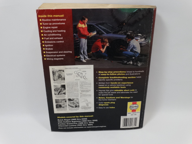Image 5 of Haynes Regal Lumina Cutlass Grand Prix Repair Manual, 1988 to 2002