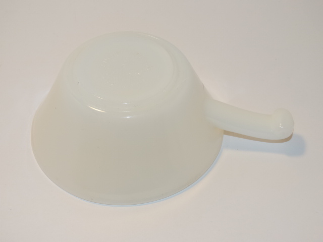 Image 5 of Gay Fad Fire King 5 Inch Handled Bowl, Milk Glass