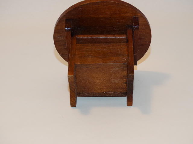 Image 6 of Dollhouse Flip Top Table, Stool, Wood