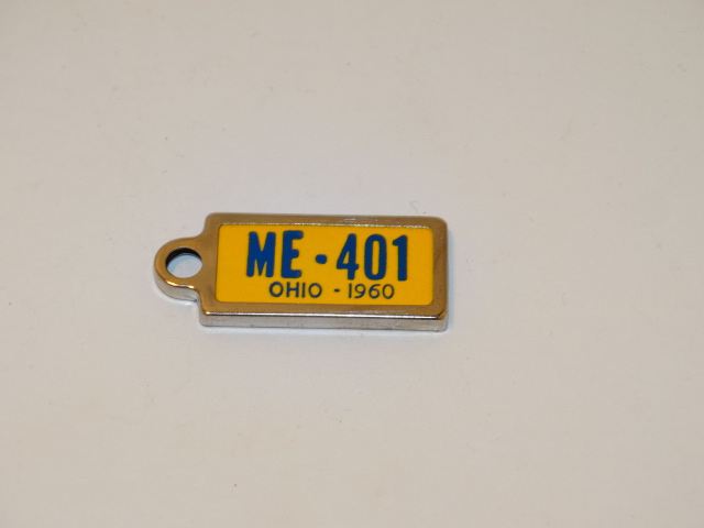 License Plate Key Chain, 1960, ME 401