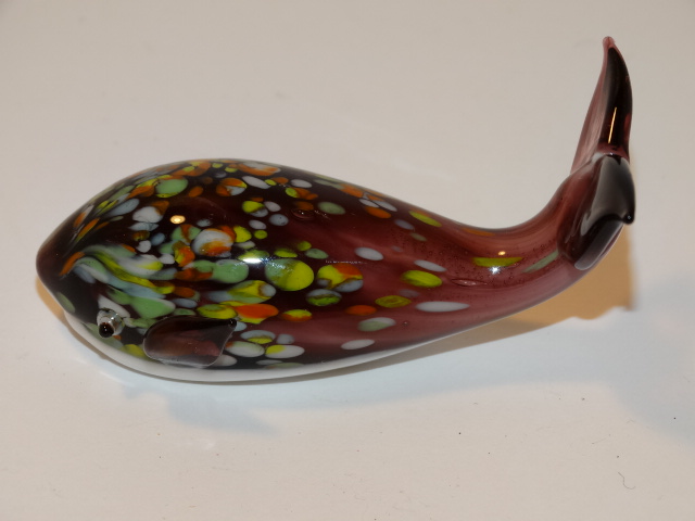 Hand Blown Glass Whale