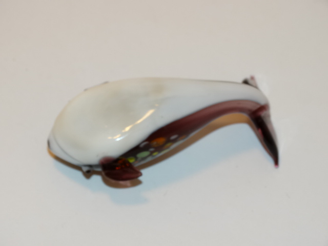 Image 5 of Whale Spotted Glass Purple and White