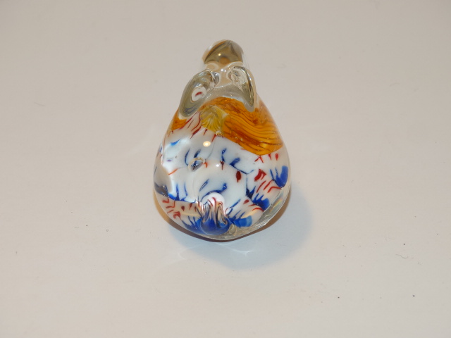 Image 1 of Rabbit Glass Clear w Multi Color Center