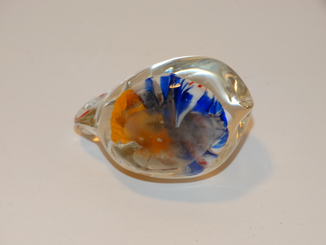 Image 6 of Rabbit Glass Clear w Multi Color Center