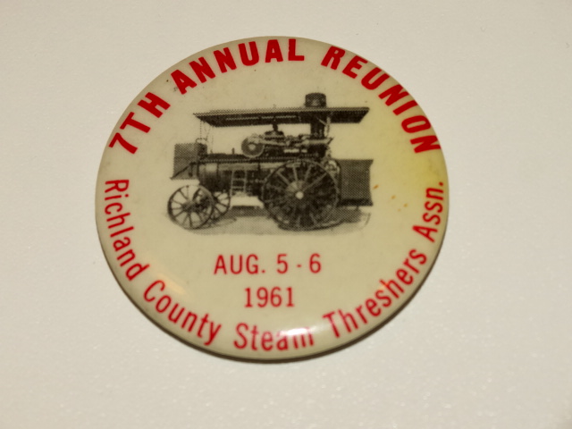 Steam Threshers Reunion Pinback, 1961, Original