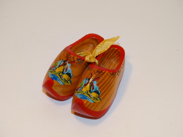 Miniature Wooden Dutch Shoes