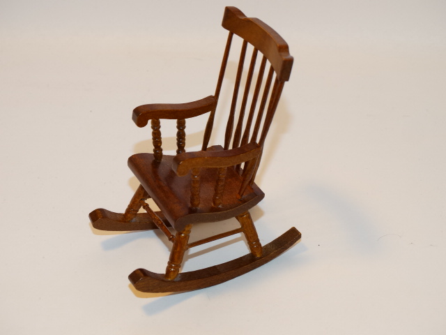 Image 2 of Dollhouse Rocking Chair, Rug, Fireplace Tools