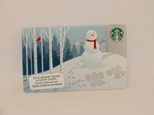 Starbucks Snowman Card