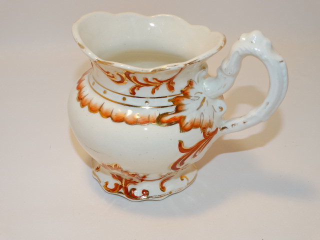 Creamer Flame and Gold, Marked Dresden