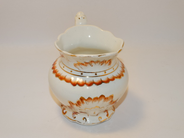 Image 3 of Creamer Flame and Gold, Marked Dresden