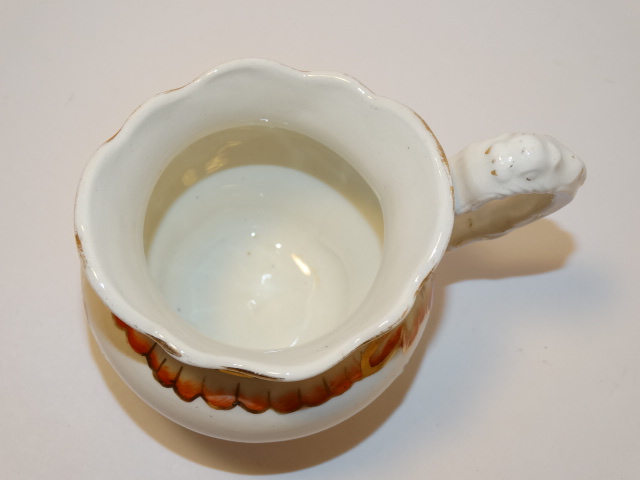 Image 4 of Creamer Flame and Gold, Marked Dresden