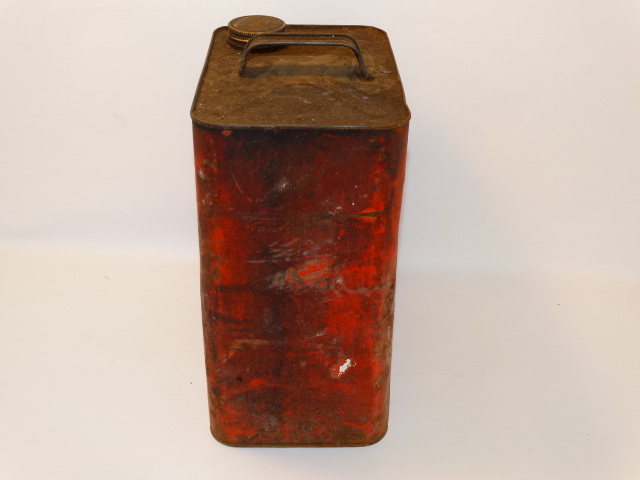 Image 1 of Oil Can Silver Shell, Red Yellow As Found