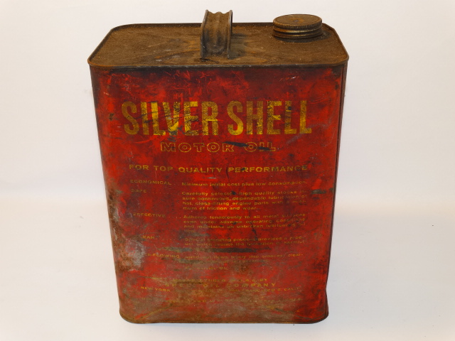 Image 2 of Oil Can Silver Shell, Red Yellow As Found