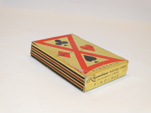Image 4 of Playing Cards Pinochle Deck, Complete, Welles Die and Engineering