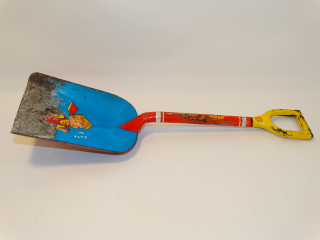 Image 2 of Toy Tin Shovel, Happy Sandman, Ohio Art, Vintage