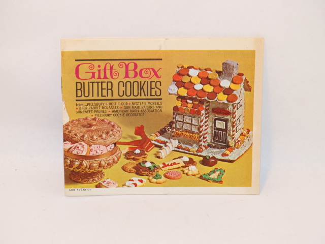 Cookbook Gift Box Butter Cookies, Vintage